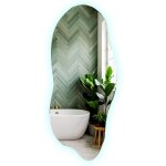 Miroir led irr�gulier moderne mural avec �clairage froid 35 x 80 cm - lumi�re froide