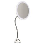 Miroir lumineux led grossissant x5 flexible à ventouse Miroir lumineux led grossissant x5 flexible à ventouse