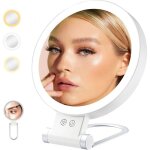 Miroir - miroir lumineux - miroir de maquillage - miroir grossissant x10 - miroir de maquillage double ...