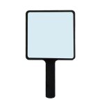 Miroir � main pour salon de coiffure miroir de poche avec poign�e (carr�) label