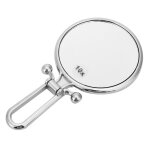 Miroir de maquillage double face grossissant 10x cosm�tique portable pliable pour voyage � domicile (argent) ...