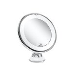 Miroir de maquillage grossissant 10x avec led pivotant  360 ventouse intgre pour rasage et maquillage ...
