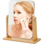 Miroir de maquillage - handeiu - rectangulaire - bois transparent - 360 degr�s - durable