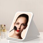 Miroir maquillage lumineux portable miroir � coiffeuse led tactile r�glable 3 couleurs rechargeable pour ...
