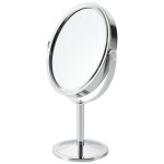 Miroir de maquillage miroir de maquillage miroir de table avec compartiment grossissant pivotant double ...