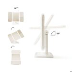 Miroir de maquillage triptique rechargeable avec grossissement et lumi�re led miled innovagoods miroir ...