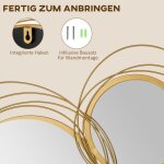 Miroir marqueterie dcoration murale 4 miroirs ronds pour la dcoration de salon lgant dcor mural ...