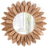 Miroir mural - 30 cm - petit miroir rustique en bois pour maison salon chambre à coucher couloir - marron ... Miroir mural - 30 cm - petit miroir rustique en bois pour maison salon chambre à coucher couloir - marron ...