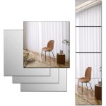 Miroirs muraux en acrylique - vetobiol - lot de 4 - pleine longueur - incassable - 20x20 cm - 30x30 cm ...