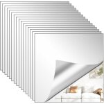 Miroir mural autocollant - vetobiol - 32 pi�ces - 15x15 cm - acrylique - flexible - adh�sif - d�coration ...