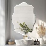 Miroir mural à bord biseauté sans cadre - miroir décoratif pour salle de bain salon coiffeuse chambre ... Miroir mural à bord biseauté sans cadre - miroir décoratif pour salle de bain salon coiffeuse chambre ...