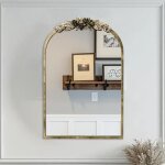 Miroir mural dor dcoratif - miroir arche vintage salle de bain avec cadre sculpt dor pour dcoration ...