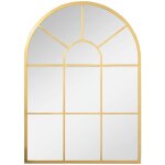 Miroir mural homcom en mtal cadre dor en forme de vote ? 70 x 50 cm ? dcoration pour entre , chambre ...