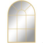 Miroir mural homcom en mtal cadre dor en forme de vote ? 91 x 60 cm ? dcoration pour entre chambre ...