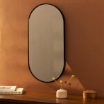 Miroir mural miroir ovale 60 x 40 cm miroir mural entr�e chambre salon suspension horizontale ou verticale ...