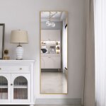 Miroir mural pleine longueur 60x165 cm - adwolt grand miroir rectangle avec cadre métal or - miroir pour ... Miroir mural pleine longueur 60x165 cm - adwolt grand miroir rectangle avec cadre métal or - miroir pour ...