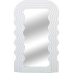 Miroir mural - pzcc - asym�trique - blanc - 40 cm - d�coration int�rieure