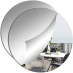 Miroirs muraux ronds en acrylique - vetobiol - lot de 2 - 24 cm - autocollant - antid�flagrant - hd - ...