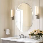 Miroir mural salon décoratif - miroirs muraux oval design en verre biseauté sans cadre grand miroir suspendu ... Miroir mural salon décoratif - miroirs muraux oval design en verre biseauté sans cadre grand miroir suspendu ...