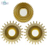 Miroir murale 3 pcs miroir rond soleil pour decoration murale dans maison salon et chambre mirroir doré ... Miroir murale 3 pcs miroir rond soleil pour decoration murale dans maison salon et chambre mirroir doré ...
