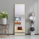 Miroir sur pied grand 162 x 53 cm grand miroir mural miroir de sol pleine longueur rectangulaire pour ...