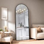 Miroir pleine longueur 162 x 53 cm miroir sur pied cadre en alliage daluminium miroir sur pied miroir ...