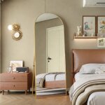 Miroir arqu� 162x53 cm minimaliste sur pied grand miroir de sol pleine longueur bomb� et suspendu elliptique ...