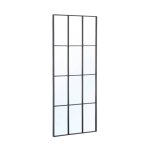 Miroir rectangulaire industriel acier noir - 60 x 140 x 2. 5 cm - terry