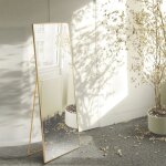 Miroir rectangulaire sur pied 150h x 40l cm dore miroir mural avec cadre de cadre métal suspendu vertical ... Miroir rectangulaire sur pied 150h x 40l cm dore miroir mural avec cadre de cadre métal suspendu vertical ...