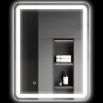 Miroir salle de bain - homcom - 70 x 90 cm - rectangulaire - �clairage led lumi�re r�glable 3 couleurs ...