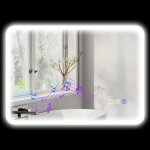 Miroir salle de bain - homcom - led - bluetooth - 50 x 70 cm - lumi�re r�glable 3 couleurs anti - bu�e ...