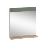 Miroir de salle de bain izan 60x62cm avec tablette vert / force de lor ch�ne vicco