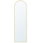 Miroir sur pied 150 x 40 cm cadre en alliage d?aluminium verre tremp� dor�