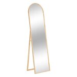 Miroir sur pied kim bois 180x50cm - atmosphera createur d'interieur - beige