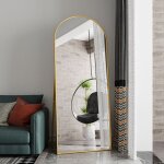 Miroir sur pied miroir pleine longueur 180 x 80 cm avec cadre en m�tal robuste grand miroir mural hd ...