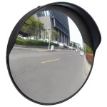 Miroir de trafic convexe dext�rieur - vidaxl - plastique pc - noir - � 30 cm
