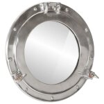 Miroir - vidaxl - hublot - aluminium - verre - rond 30 cm Miroir - vidaxl - hublot - aluminium - verre - rond 30 cm