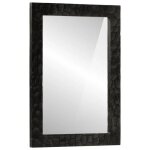 Miroir - vidaxl - rectangulaire - bois de manguier massif - verre - noir