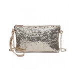 Miss lulu pochette clutch femme pour noel satin sac � main de soir�e en paillettes brillantsac cadeau ...