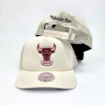 Mitchell & ness casquette trucker mousse evergreen chicago bulls nba cr�me