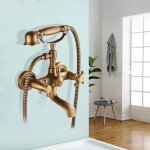 Mitigeur baignoire retro avec double poigne mitigeur de bain retro robinet douche en laiton robinet ...