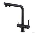 Robinet de cuisine 3 voies mitigeur de cuisine noir avec douchette extractible mitigeur evier cuisine ...