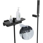 Mitigeur deau homelody baignoire noire douche de style avec cascade