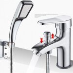 Mitigeur de douche monotrou aimoonsa - 2 sorties gris avec limiteur de temp�rature et douchette