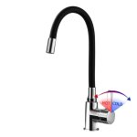 Mitigeur vier avec bec flexible stanewrobinet de cuisinemitigeur chaud et froid  poigne uniquecuisine ...