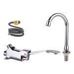 Mitigeur de lavabo - aimoonsa - � p�dale - valve sans contact - cuivre - ensemble robinet + p�dale