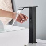 Mitigeur de lavabo à capteur noir infrarouge automatique mélangeur à induction robinet de salle de bain ... Mitigeur de lavabo à capteur noir infrarouge automatique mélangeur à induction robinet de salle de bain ...