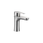 Mitigeur lavabo - edouard rousseau - onabi - inox bross� - cartouche c�ramique � 35 mm - economie deau ...