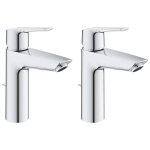 Mitigeur lavabo grohe quickfix start m chrom� avec tirette et mousseur �conomie deau