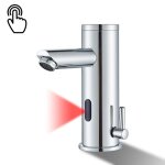 Mitigeur de lavabo infrarouge chrome robinetde salle de bain capteur automatique � infrarouge robinet ...
